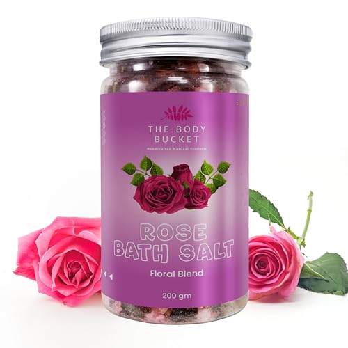 The Body Bucket Bath Salts-Pack of 3 | Combo of Lavender, Rose and Lemon Peppermint | Made with Pure and Natural Ingredients | For Soothing and Relaxion Bath | 200gms each - Image 6