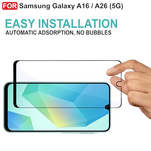 Image of CEDO Tempered Glass for Samsung Galaxy A16 / A26 / M36 / F36 | Screen Protector Full HD Quality Tempered Glass Anti-Scratch Edge to Edge Coverage with Easy Installation Kit (Black)
