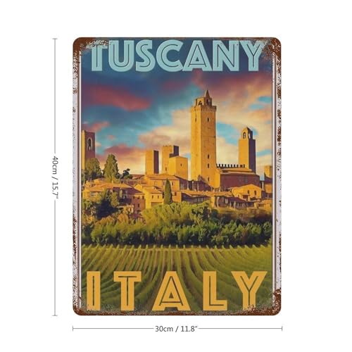 Décoration murale vintage fer italien durable en format moderne 40x30