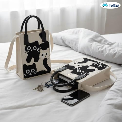 Image of FunBlast Crossbody Mobile Sling Bag for Women - Stylish Phone Pouch with Strap & Silicone Handle, Keychain, Coin, Cosmetics Purse, Cute Utility Bag for Girls & Women