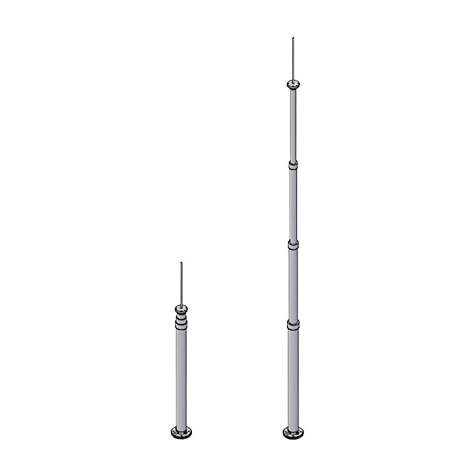 3M 8M 10M 15M 20m Pneumatic Telescopic Rod Load 3KG to 300KG Pneumatic Telescopic Antenna Mast for Rapid Deployment, Telescoping Mast