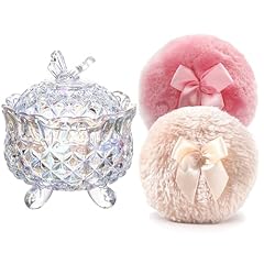 1 Beige 1 Pink Bow Puffs with Butterfly-Dazzling Color