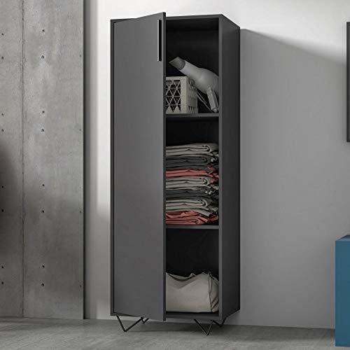 Armário de Escritório Slim 1 PT Preto