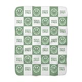 Alpha Delta Pi Fluffy Cozy Sherpa Custom Sorority Blanket, ADPi Blanket, Sorority Blanket Gift, Sorority Gift, Green