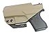 Fierce Defender IWB Kydex Holster Compatible with Glock 43/43X -Paladin Series- Made in USA- (Flat Dark Earth)