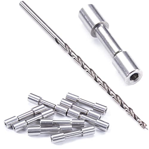 Corby Bolt Fasteners (10 Pack) with Step Drill for DIY Handles &amp; Knife Handle Repair - USA Size (0.187 x 0.120 x 0.9 Inch) - (Stainless Steel) - for Full Tang Knives