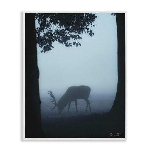 Stupell Industries Deer Silhouette Between Trees Foggy Forest Wildlife, Design by Denise Brown