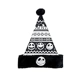 Wondapop Disney The Nightmare Before Christmas Jack Skellington Hat, 16' Santa Hat Party Costume or Holiday Decoration