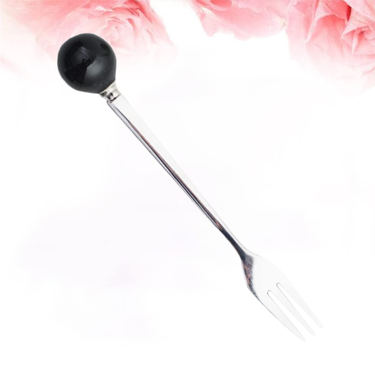 ABOOFAN 3 Set Mini Forchetta Per Torta Dessert Manico in Ceramica Acciaio Inossidabile Posate Creative Set Di Stoviglie Per La Casa 6 Pezzi * 3