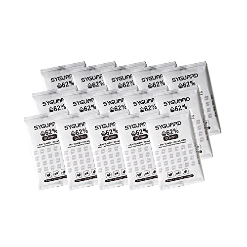 62% RH 2 Way Humidity Regulator | 8 Gram | 15-Count | with Resealable Bag (15)