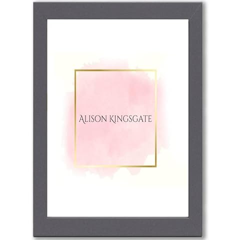 Alison Kingsgate 10x7 Inch Frame - 10x7 Dark Grey Picture Frames - 10x7 Dark Grey Frames With Safe Perspex Front - Dark Grey Frame - Dark Grey Photo Frame - 10x7 Frame Cover