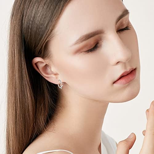 Ballerina Earrings, Ballet Earrings 925 Sterling Silver Ballet Hoop Earring Ballerina Dance Earrings for Women Inspirational Dancer Jewellery Gifts Birthday Christmas