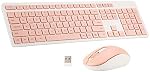 Clavier sans fil et Mouse Combo, 2.4G Combo sans fil sans fil de souris pour ordinateur portable Windows Chrome PC Bureau, 106 Clés pleine taille avec Pad de nombre, 1600 DPI Souris optique (puce)