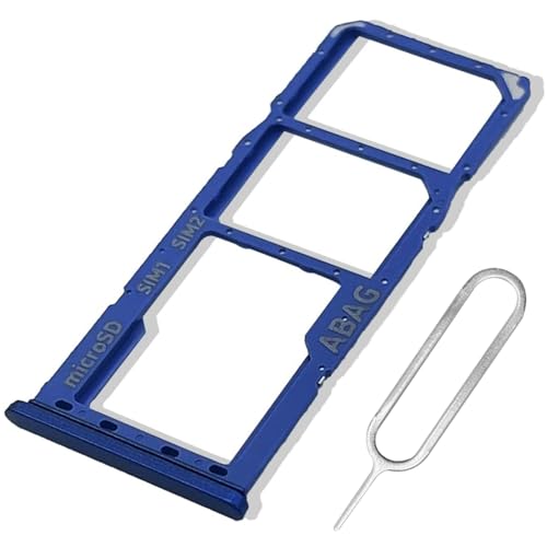 ExtKry Bandeja SIM para Samsung Galaxy A21s Bandeja Tarjeta SIM Calidad Original Reemplazo Ranura Tarjeta Ejecter Needle Avec Carte SIM (Azul)