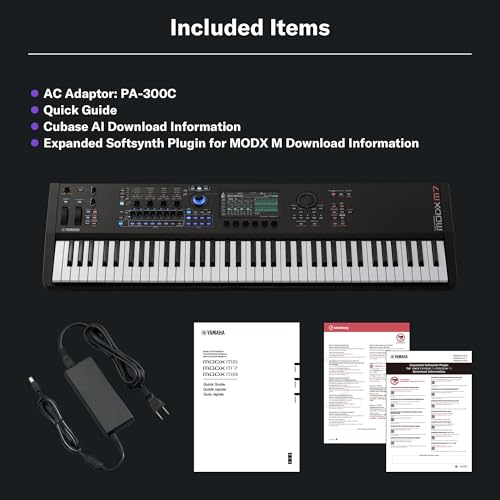 Image of Yamaha 76-Key Music Synthesizer with Improved Keyboard Action, Performance Focused for Next Generation Sound Exploration, Expressive Control and Optimized Workflow MODX M7