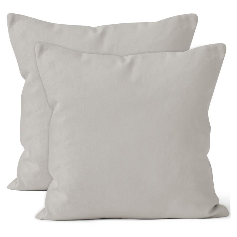 Encasa XO Cotton Throw Pillow Covers Set of 2 I 24x24 in (60x60 cm)