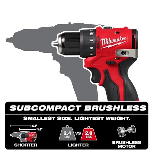 Image of Milwaukee Electric - M12 SUBCOMPACT BRUSHLESS 3 /8 INCH Drill /Driver KIT