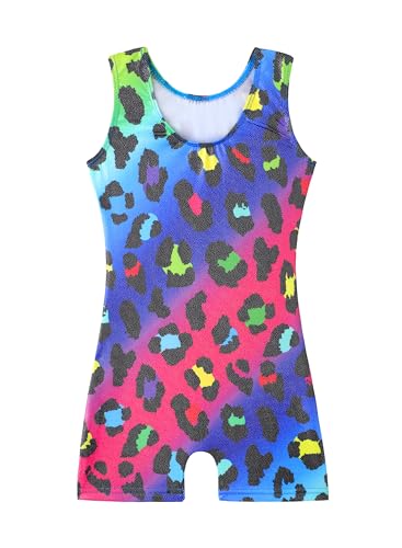 Image of HOZIY Gymnastics Leotards for Girls Unicorn Aurora Rainbow Mermaid Dinosaur Cupcake Sparkle Biketard Toddlers Kids Children