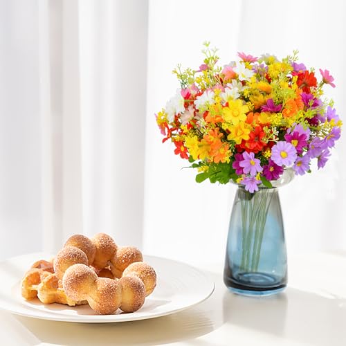 XONOR Artificial Cemetery Flowers Memorial Silk Daisy with Vase for Grave Headstone Decoration, Assorted Colors Daisy for Spring Summer Decoration by XONOR - Image 5