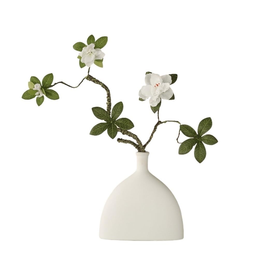 Bx9rE7tK3g Faux Flowers with Vase Potted Plants Living Room Decorative Simulation Flower Arrangement Azaleas Artificial Flowers