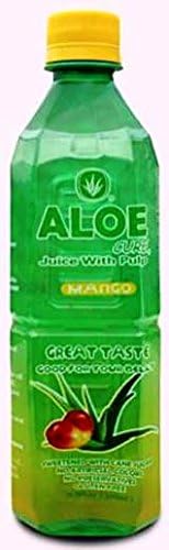 AloeCure aloe juice with pulp orginal green grape 16.9 oz (AloeCure aloe juice with pulp Mango 16.9 oz)