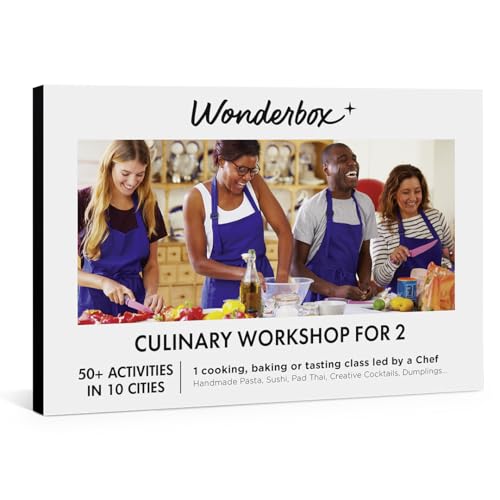 WONDERBOX – Experience Gift – Culinary Workshop - for 2 People – 1 Cooking, Baking or Tasting Class led by a Chef - Find Original Gift
