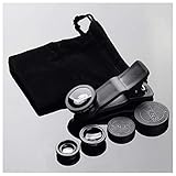 Lobonbo Mobile Phone Camera Lens Kit Fish Eye Lens 2 in1 Macro Lens& Super Wide Angle Lens with Black Universal Phone Clip