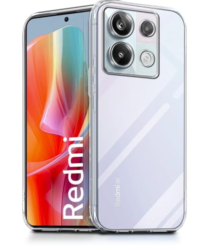 Image of WOW IMAGINE Crystal Clear Transparent Back Case Cover for Redmi Note 13 Pro 5G | Full Device & Camera Protection Shockproof TPU Silicone Back Cover Case - Transparent