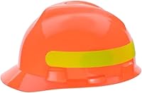 Vista 12 de MSA V-Gard Cap Style Safety Hard Hat Suspension Polyethylene Shell, Superior Impact Protection, Self Adjusting with Crown Straps Fas-Trac III