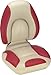 Attwood Centric SAS Fully Upholstered Highback Boat Seat, Off-White/Gray