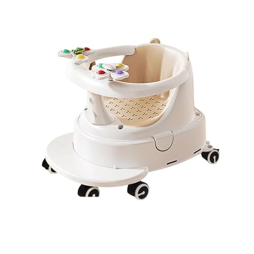 ベビーバスチェア 新生児〜36ヶ月対応 吸盤式 滑り止め 角度調節 お風呂用 抗菌素材 背もたれ付き 洗濯可能 安定設計 沐浴補助 怪我防止 赤ちゃん 出産祝い (温度感知モデル - 高級スライドカー)