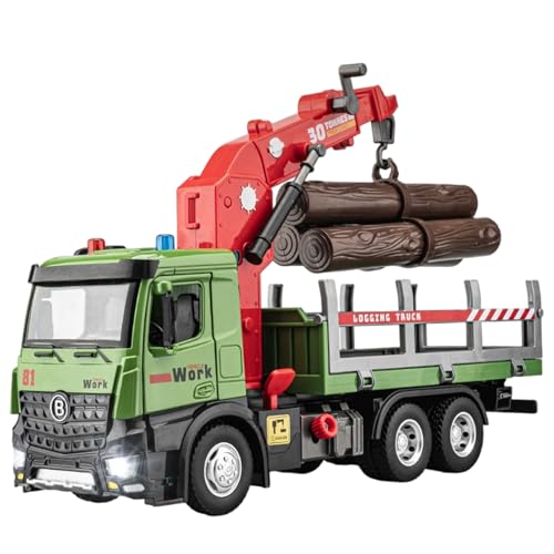 BEAHING Camión de Transporte de Juguete de aleación de 10, 6x3, 2x10, 6 Pulgadas, Juguetes de camión de Transporte de Madera para niños, niños pequeños, Navidad, cumpleaños, construcción