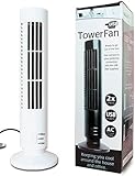 KEAIDO Portable Tower Fan Personal USB Charge Desk Stand Fan Summer Cooling Mini Small Quiet Tableto