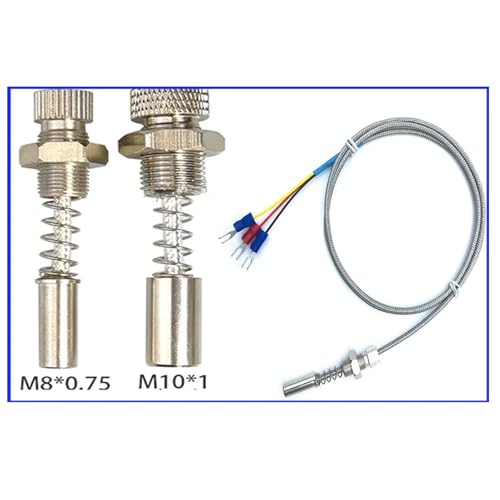 Sensor de temperatura Pt100 de superficie plana M8 con cable de 5 metros para 420 °C 4