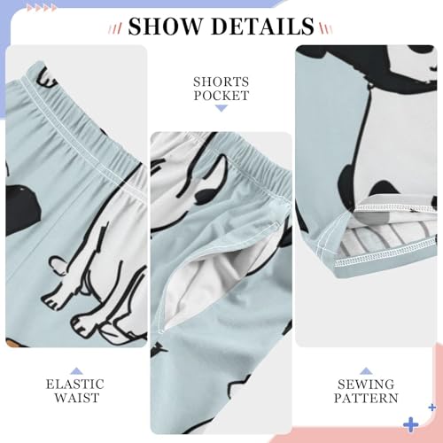 Jack Russell Dog Pattern Boys Long Pants Soft Trousers Elastic Waist Kids Lounge Bottoms with Pockets S-XL4