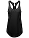 JC DISTRO Women's Basic Jersey Racer-Back Black Tank Top Large