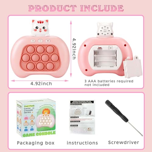 image for HLXY Fast Push Game Pop Fidget It Toys for Kids, Handheld Game Machine