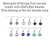 Hidden Hollow Beads 10 Strands of 6mm Glass Cat's Eye Beads, Assorted Colors, Round, Craft Beads #3