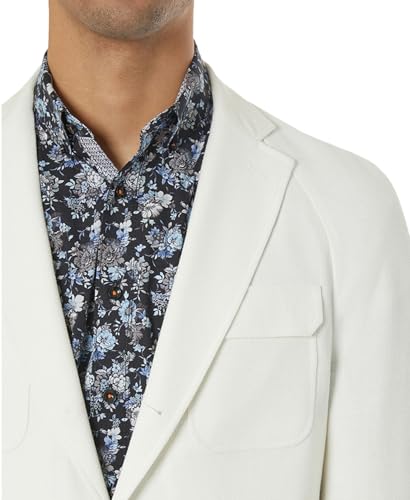 Tallia Mens Slim Fit Textured Sport Coat 48 Long White3