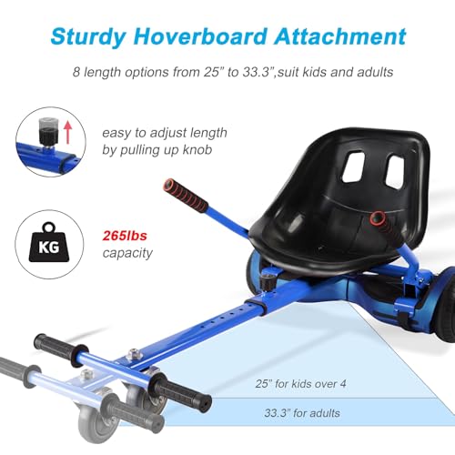 Image of Hishine Hoverboard Seat Attachment, Hoverboard Attachments, Health Sport for All Ages, Adjustable Hoverboard Seat Frame and Fits 6.5 inch /8 inch /10 inch Size