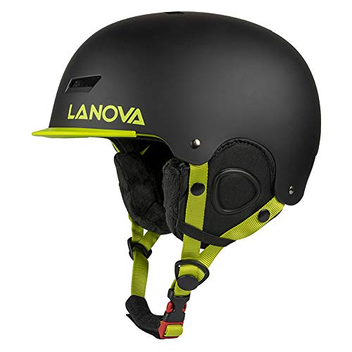 LANOVAGEAR - LANOVAGEAR Ski Helmet Snowboard Helmet for Kids Adult Adjustable Snow Helmet Youth Men Women with Mini Visor