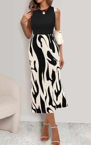 PRETTYGARDEN Women's 2025 Summer High Waist Graphic Print A Line Pleated Long Skirts for Women Trendy Plisse Midi Skirt - Image 5