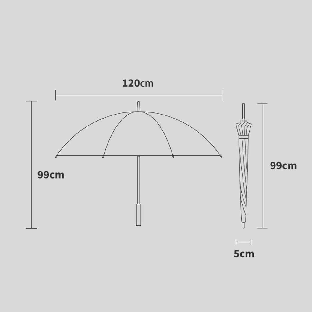 Umbrella Umbrella Golf Straight Handle Umbrella Retro Wooden Handle Business Umbrella Long Handle Golf Umbrella Suitable for Fishing Golf Camping (Color : Blue)