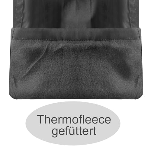 Kendindza Thermo Cargohose Herren Winter Arbeitshose Herren Cargo Hosen Herren gefüttert Wanderhose Herren Cargo Hose Arbeitshosen männer Thermohose Schwarz XL