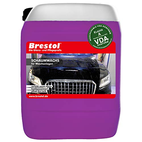 Brestol SCHAUMWACHS 25 Liter Konzentrat - für Autowaschanlagen - Heisswachs - Sprühwax mit Abperl-Effekt für Auto-Waschstrassen