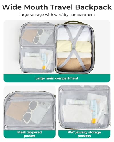 BAGSMART Travel Backpack with Packing Cubes