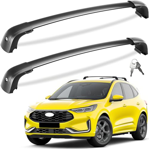 Tuyoung 300lb Lockable Roof Rack Cross Bars Compatible with Ford Escape 2020 2021 2022 2023 2024 2025 2026 with Flush Side Rails, Heavy Duty Anti-Theft Aluminum Roof Rails Crossbars Cargo Carrier Bag