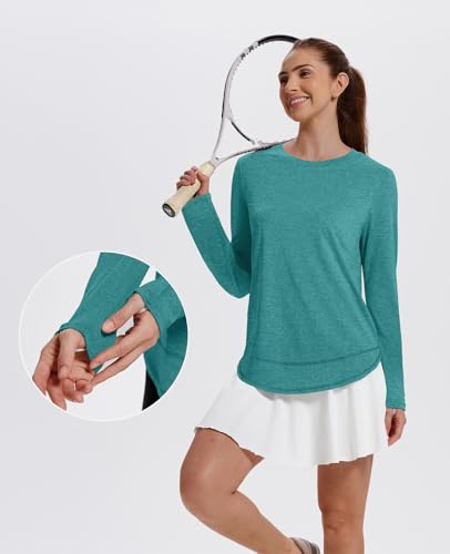 Image of XIEERDUO Women's Workout Tops Long Sleeve Shirts Sun Protection UPF 50+ Quick Dry Shirts for Hiking Running S-3XL