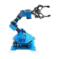 Robotic Arm for Arduino Python Coding Programming 6DOF xArm 1S STEM Educational Building Robot Arm Kits, 6 AXIS Full Metal Robotic Arm Wireless Handle/PC/App/Mouse Control Learning Robot