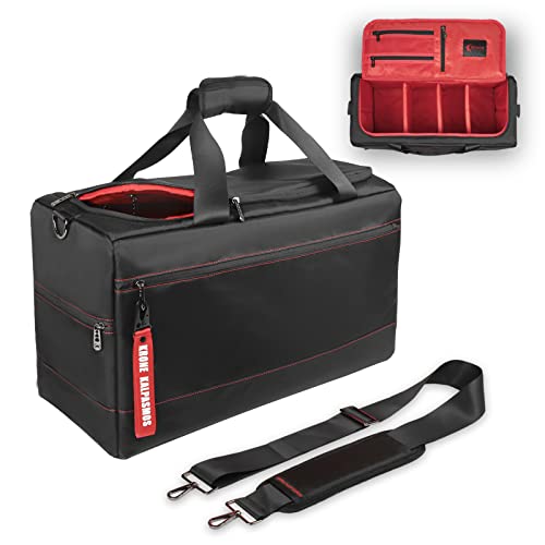 Sneaker Bag for Travel  Sneakerhead gift  Outdoor Sports Bag  Gym Bag  , A Multi-functional Travel Duffel Bag with 3 Adjustable Dividers, & Shoulder Strap,Made of Nylon, by Krone Kalpasmos-Black